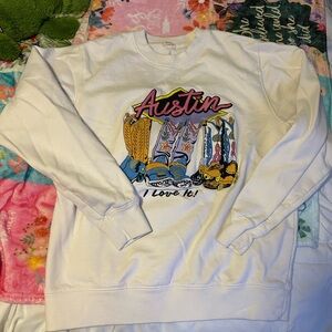 Brandy Melville White Austin Graphic Sweater